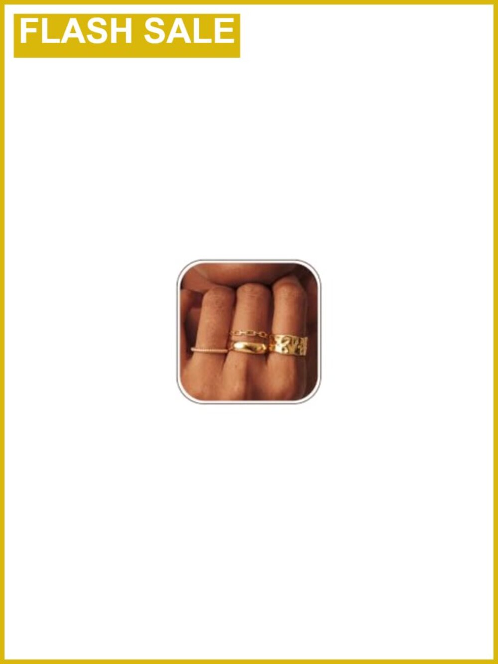 14K Gold Plated Stackable Ring Set for Women Hypoallergenic Non Tarnish Boxed